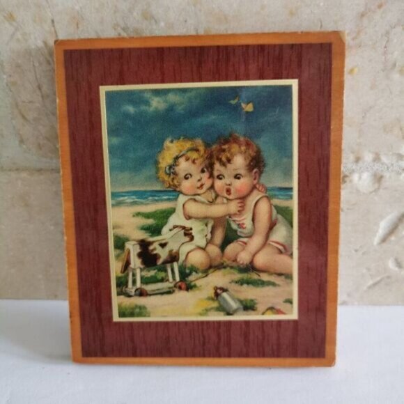 Vintage Seaside Babies Print Antique 1930s "Moo!" Kewpie Children Ephemera - Picture 6 of 8
